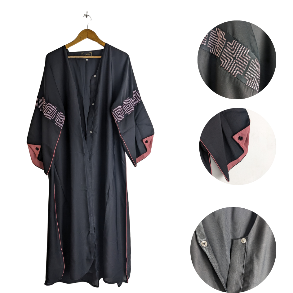 Haleema-52black Abaya for Girls Black (Size 52) Haleema